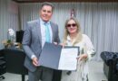 Ivana Bastos recebe a visita do presidente eleito do Tribunal de Justiça, desembargador Edivaldo Rotondano