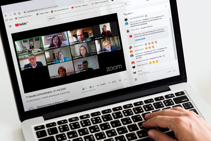 Sessão virtual mantém rotina de trabalho no TCE/BA e busca transparência