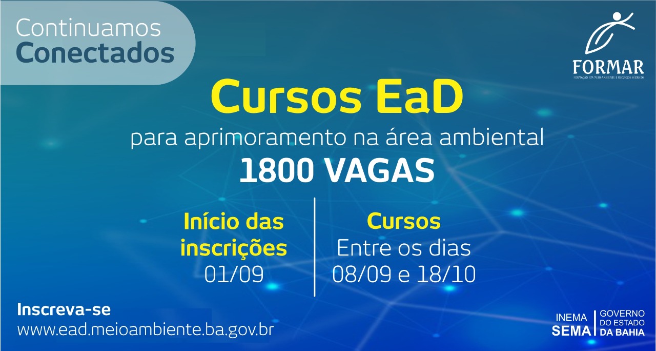 Secretaria do Meio Ambiente oferta 1800 vagas para cursos gratuitos