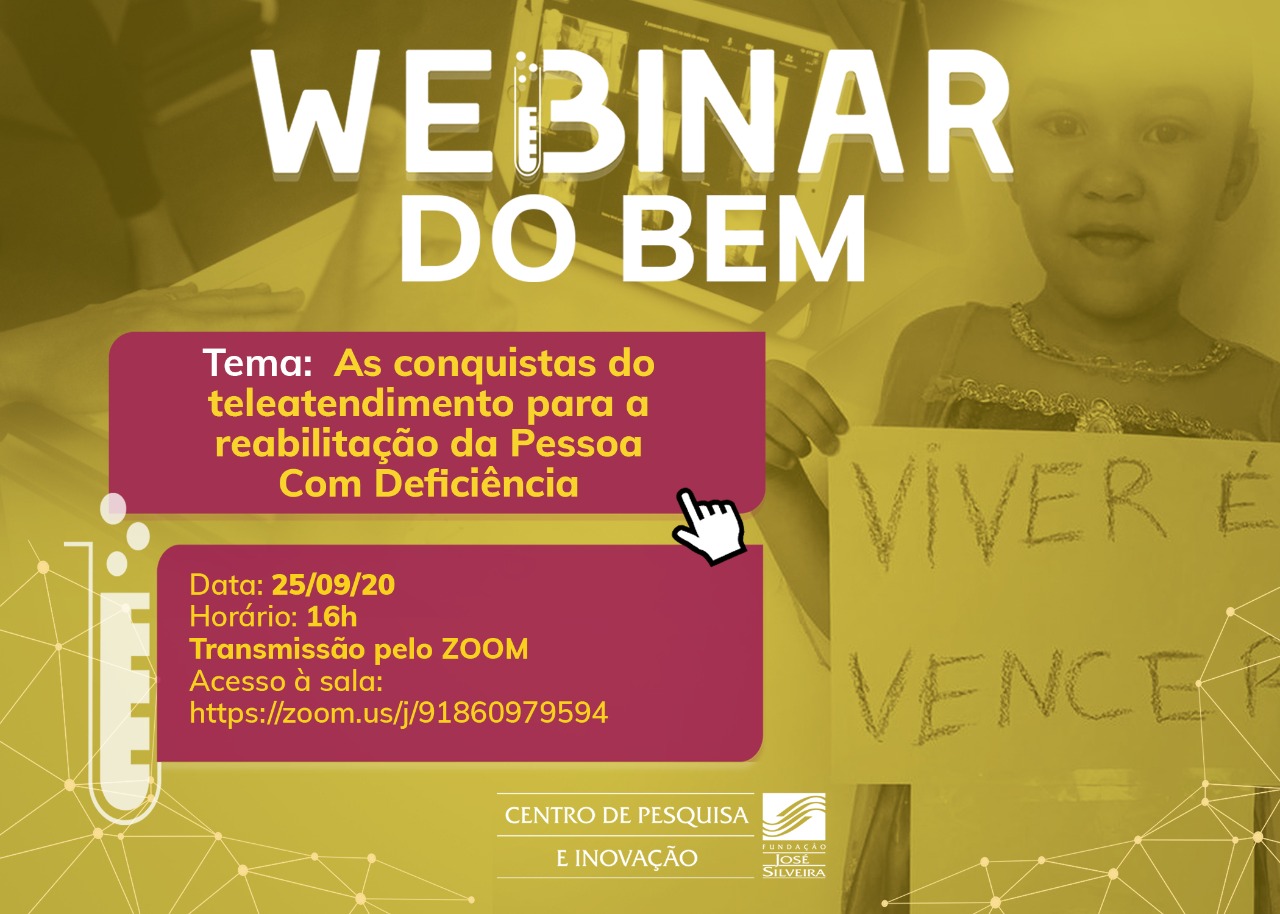 Fundação José Silveira faz videoconferência sobre teleatendimento para reabilitação da pessoa com deficiência