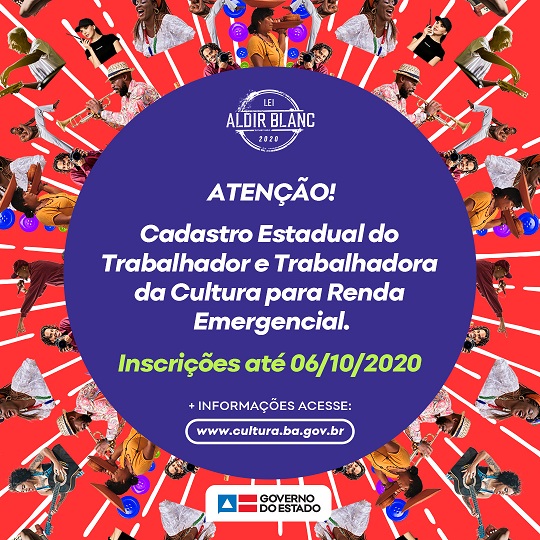 Cadastro dos Trabalhadores da Cultura segue aberto até 06 de outubro