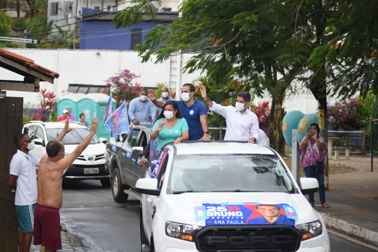 Carreata de Bruno Reis mobiliza apoiadores em Fazenda Grande do Retiro e São Caetano