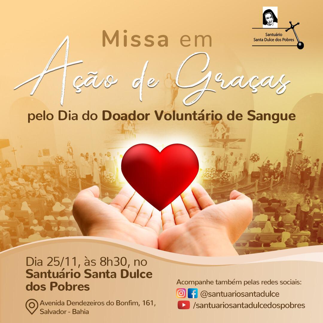 OSID celebra Dia do Doador Voluntário de Sangue com missa em ação de graças