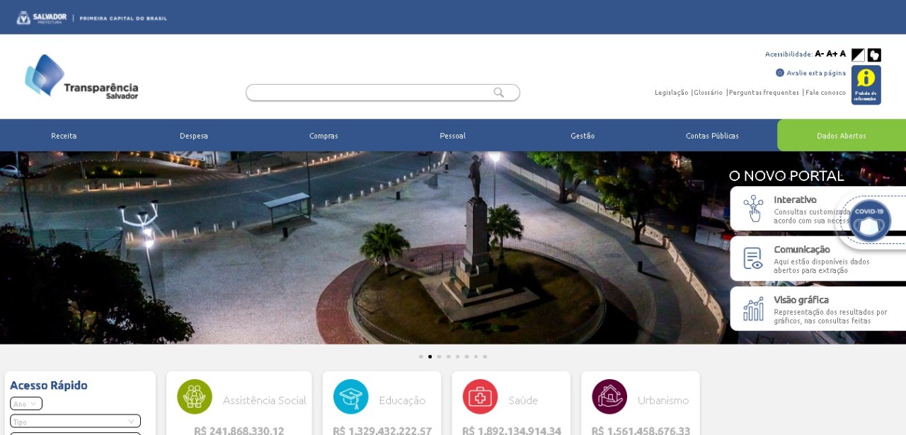 Salvador ganha novo Portal da Transparência