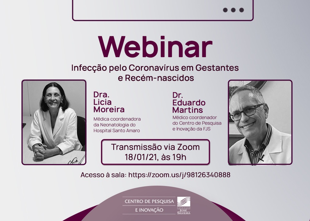 Fundação José Silveira discute, on-line, a saúde materno-infantil na pandemia da Covid-19