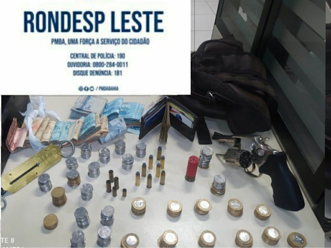 Rondesp Leste apreende R$ 11 mil com homem em Feira