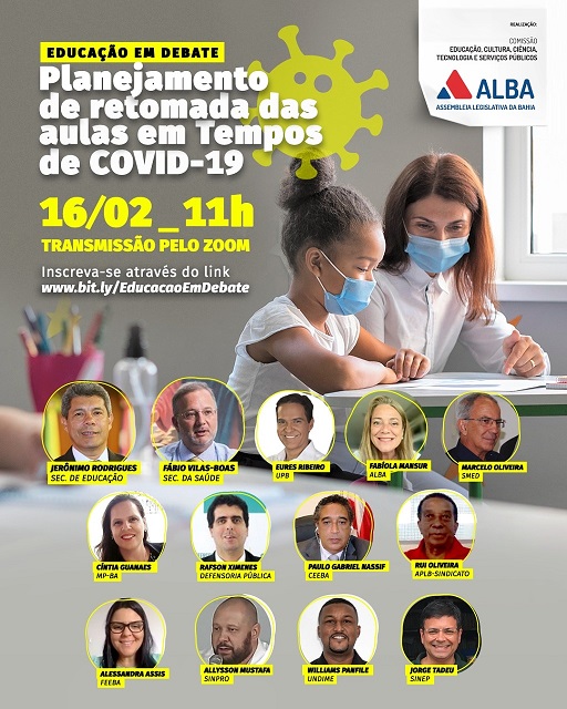 Audiência Pública debate planejamento de retomada das aulas presenciais na Bahia