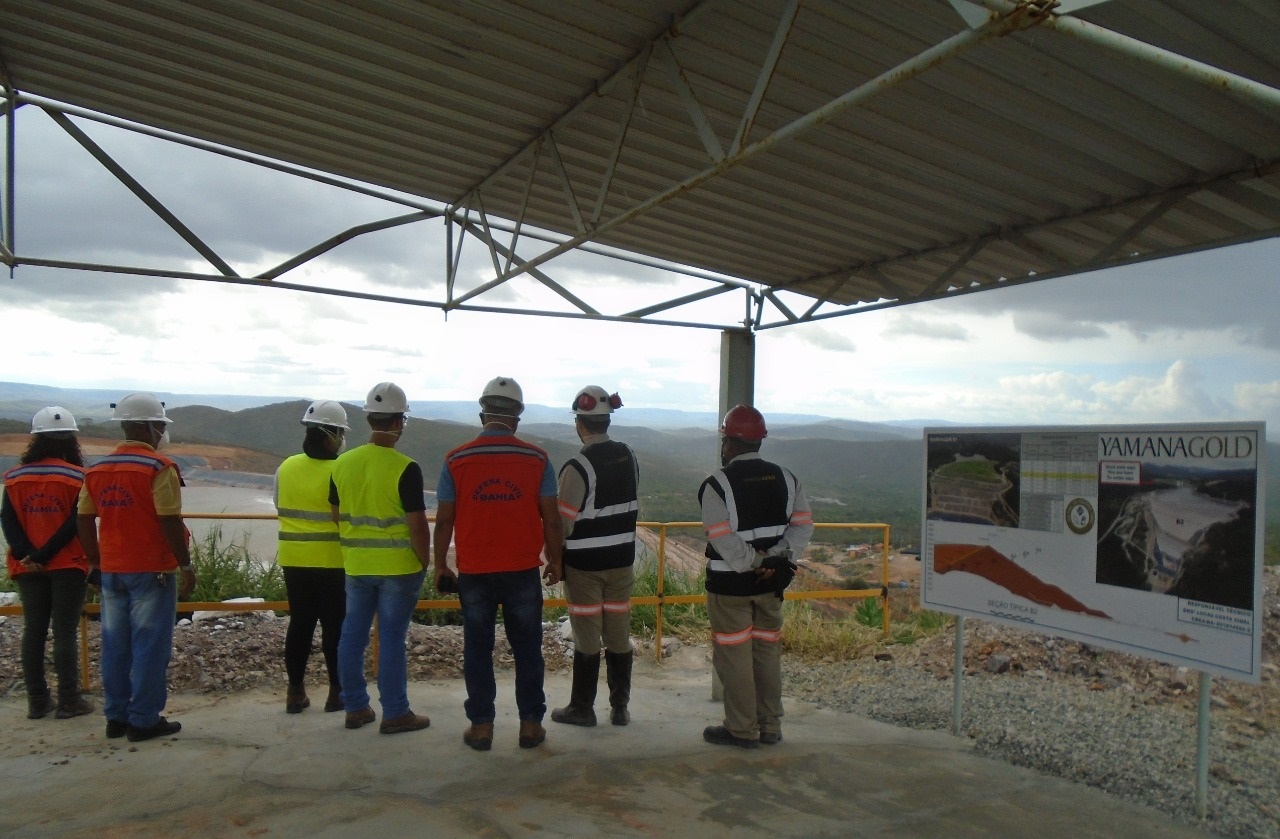 Defesa Civil Estadual e Municipal visitam e conhecem projetos das barragens da JMC Yamana Gold em Jacobina