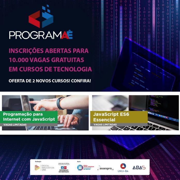 Parceria entre Governo e startup oferece 10 mil vagas gratuitas em cursos de tecnologia