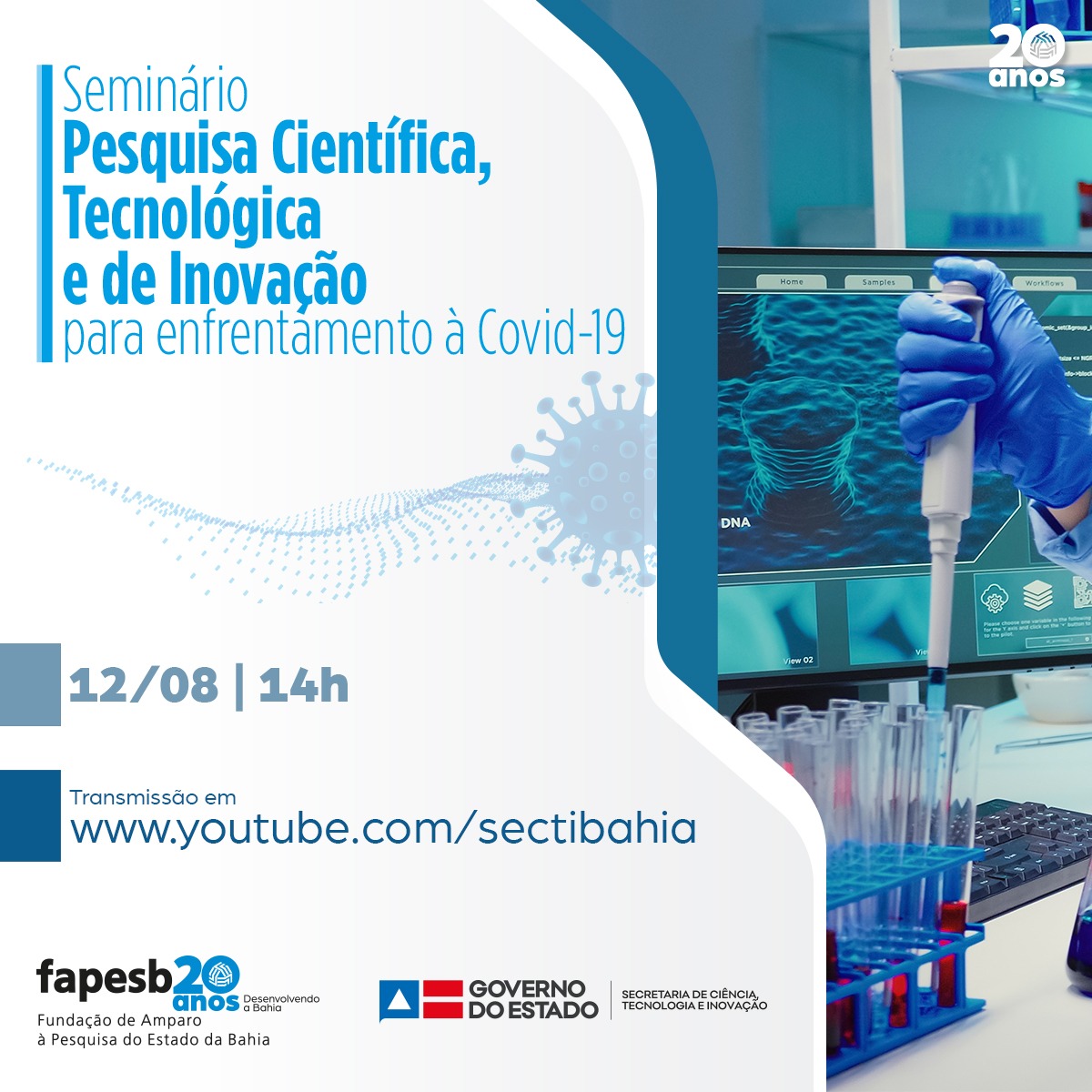 Seminário da Fapesb debate o combate à Covid-19 através de pesquisa científica