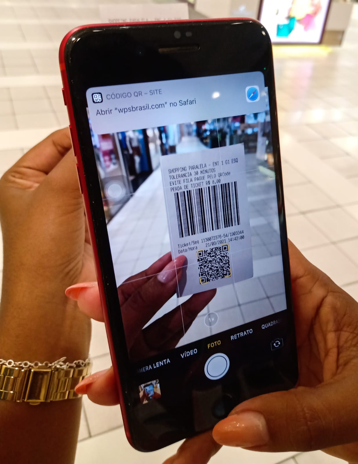 Shopping usa QR Code para agilizar pagamento do estacionamento