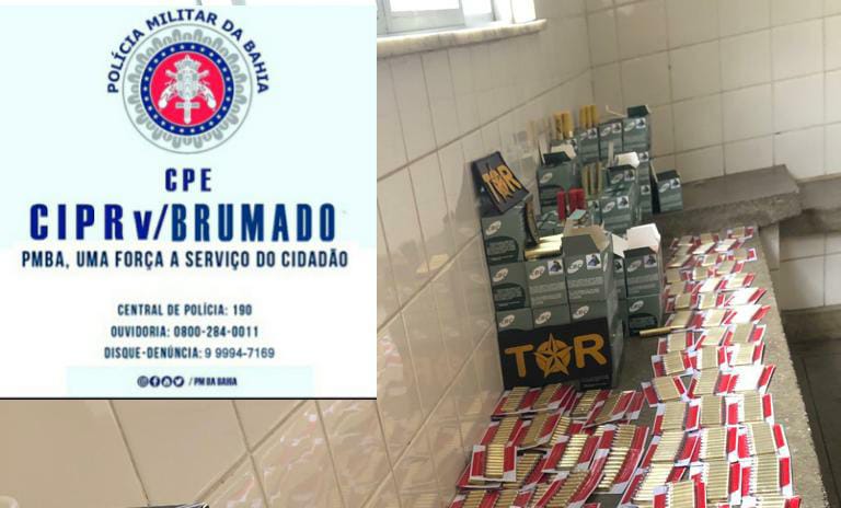 CIPRv de Brumado intercepta 56 mil munições que iriam para Salvador