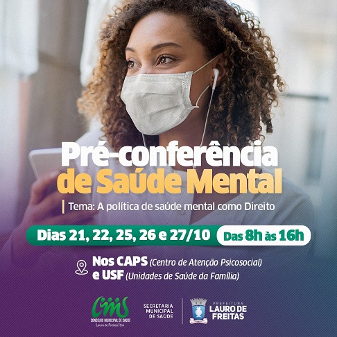 Lauro de Freitas abre Pré-conferência de Saúde Mental nesta quinta-feira (21) com oficinas livres em dez unidades