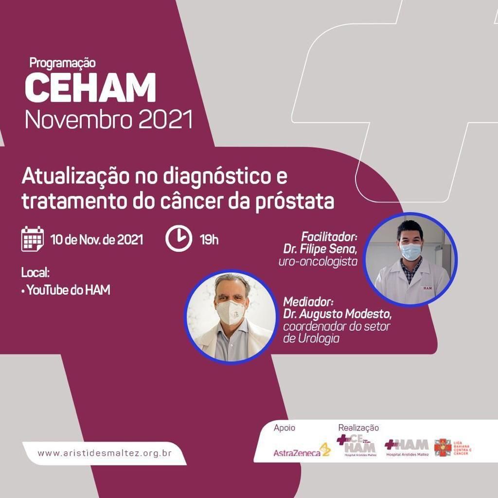 Novembro Azul: câncer de próstata é tema de encontro virtual do HAM