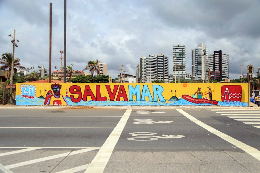Salvamar ganha painel artístico na semana do aniversário de 40 anos