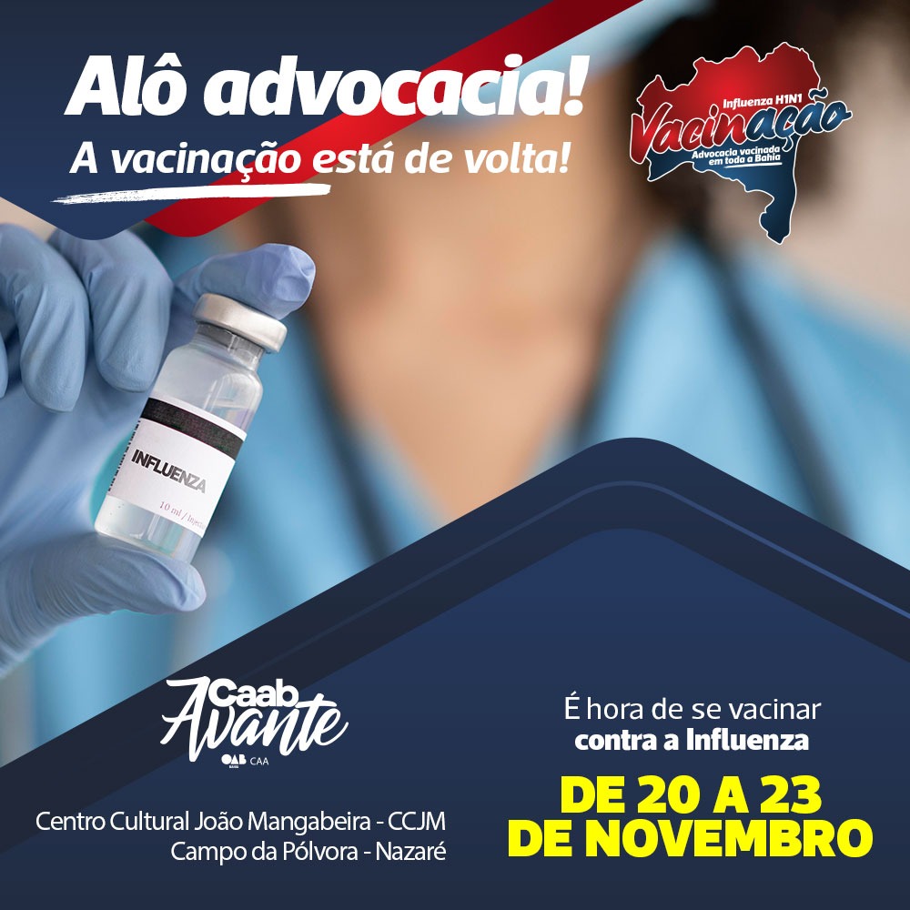 CAAB retoma campanha de vacinação contra a gripe H1N1 com atendimento no CCJM