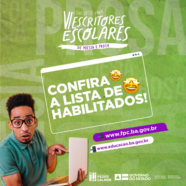 Confira a lista dos selecionados do VI Concurso para Escritores Escolares