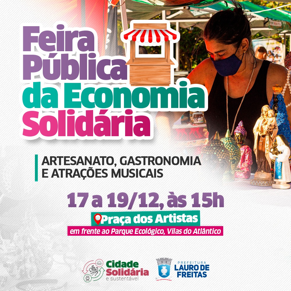 Artesanato, gastronomia e atrações musicais movimentam a Praça dos Artista, em Vilas do Atlântico, neste fim de semana