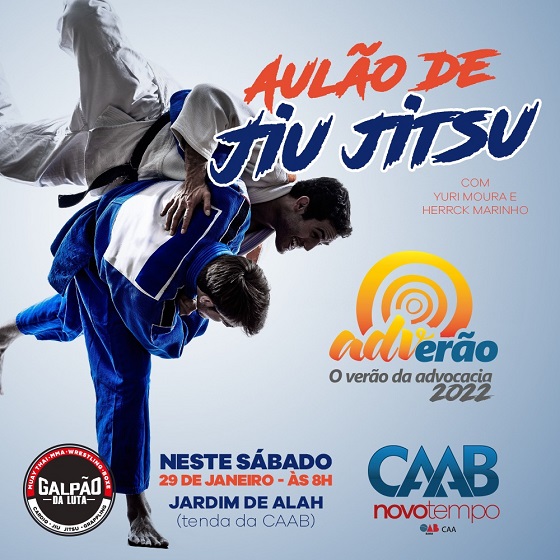 ADVerão CAAB tem “Aulão de Jiu Jitsu neste sábado (29/01) no Jardim de Alah