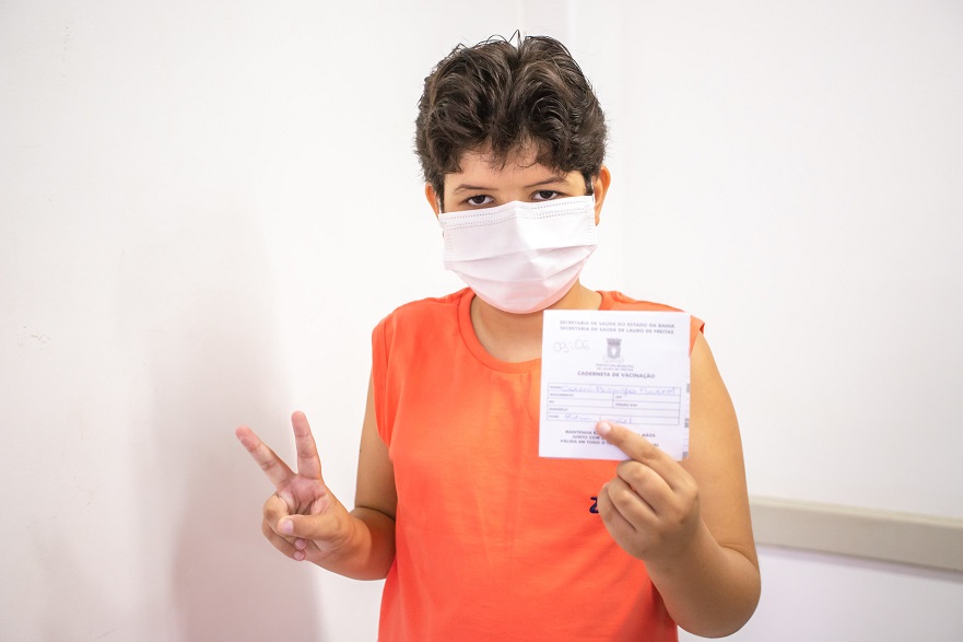 Em Lauro de Freitas, mais de 600 crianças já foram vacinadas contra a Covid-19