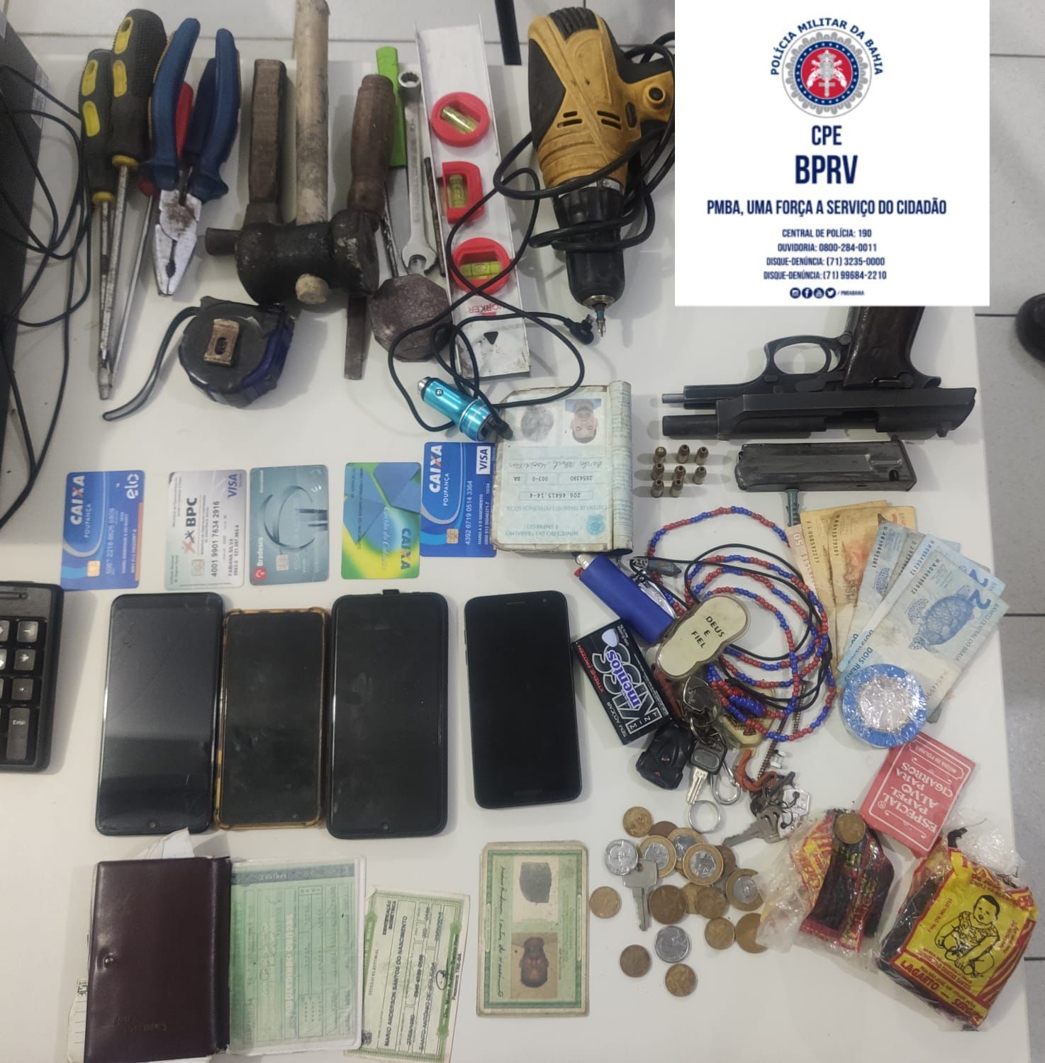 Trio que cometia assaltos em Vera Cruz é preso em flagrante pela PRE