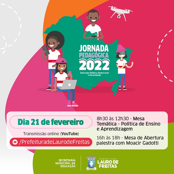 Jornada Pedagógica virtual abre calendário letivo em Lauro de Freitas na segunda-feira (21)