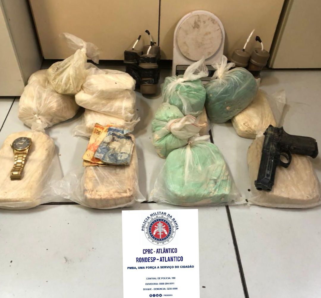 PM localiza dez quilos de cocaína estavam enterrados em matagal