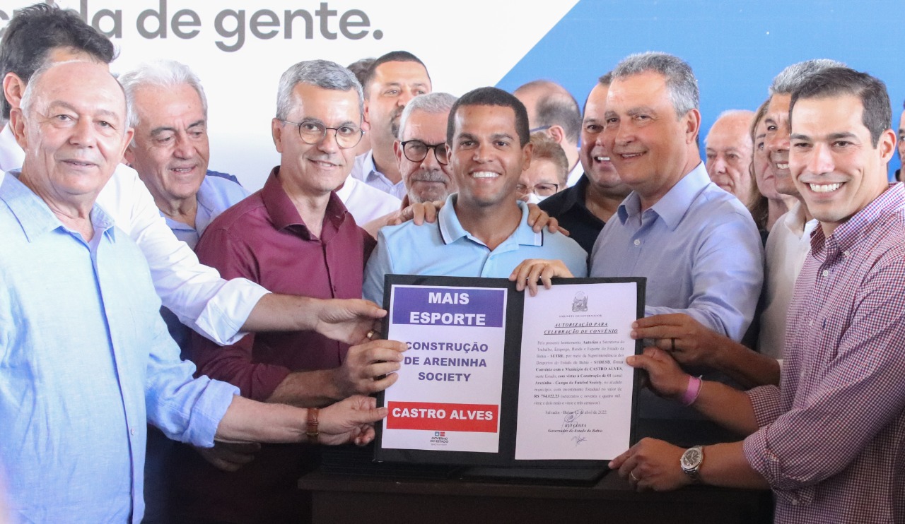 Governador Rui Costa anuncia investimento de R$66 milhões em infraestrutura esportiva, totalizando novas 55 obras na capital e no interior