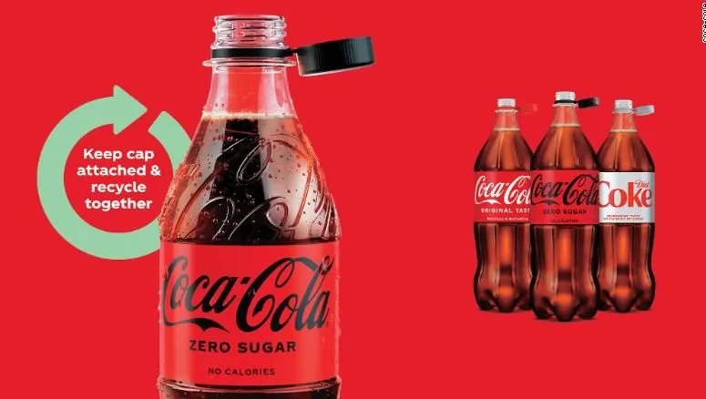 Coca-cola lança novo modelo de garrafa para resolver o problema dos ambientalistas com as tampas