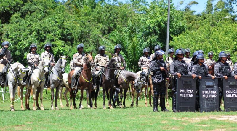 PM realiza instrução de Controle de Distúrbios Civis para atuar na final do Campeonato Baiano