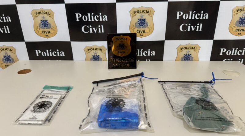 Homem é preso em flagrante por tráfico de drogas durante ação da Polícia Civil em Juazeiro