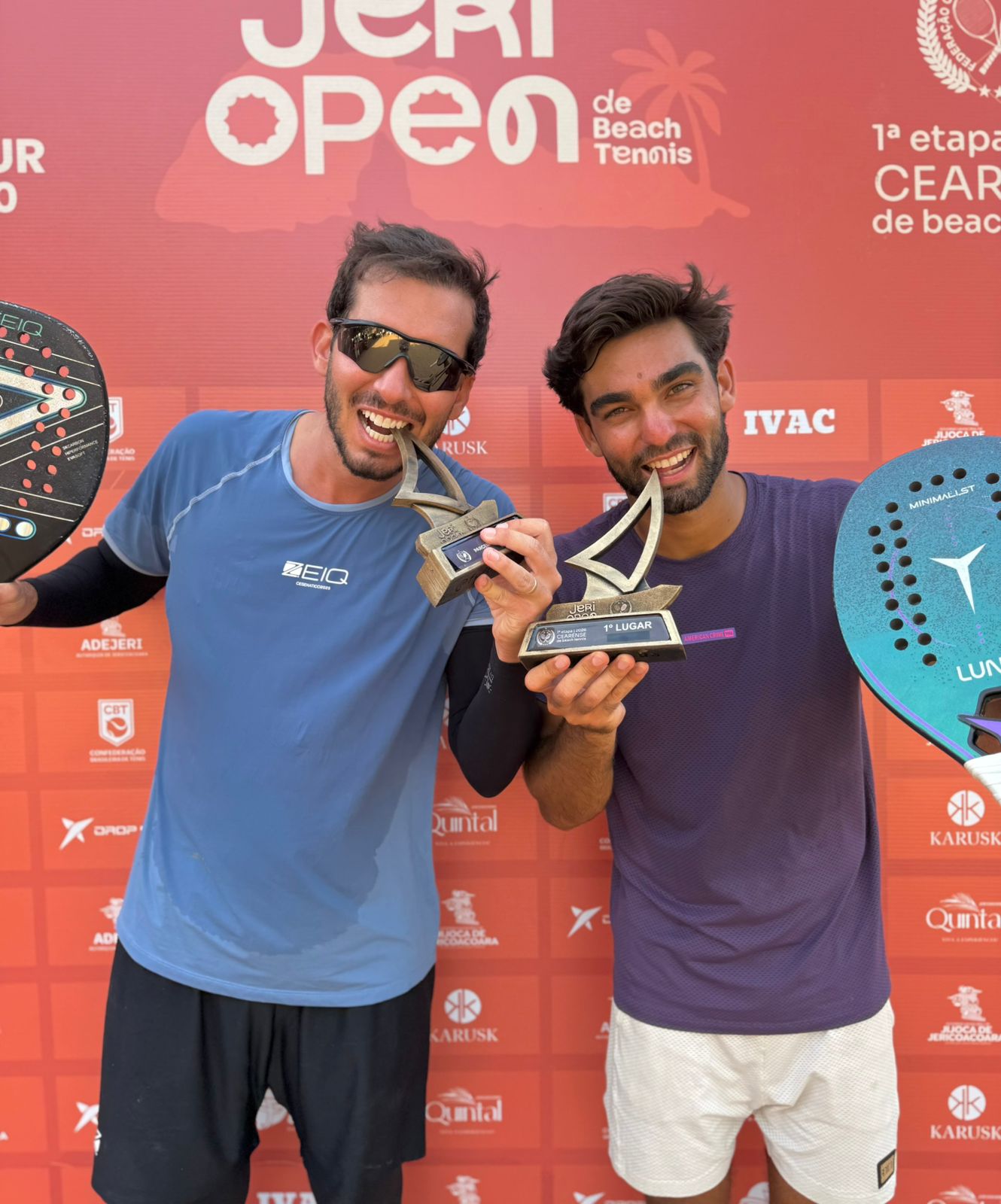 Melhores baianos no ranking mundial de beach tennis conquistam torneio internacional na Colômbia