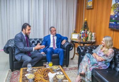 Presidente Ivana Bastos recebe visita oficial do embaixador dos Emirados Árabes Unidos no Brasil