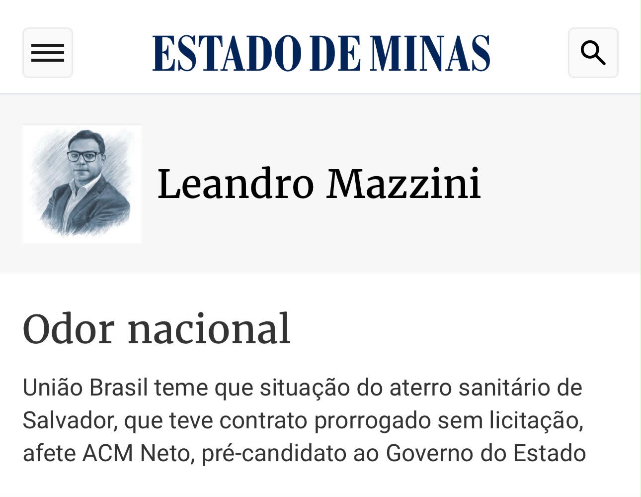 ‘Odor nacional’: cúpula do União teme impacto político de caso do lixo sobre ACM Neto