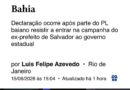 Imprensa nacional já confirma apoio de ACM Neto a Flávio Bolsonaro