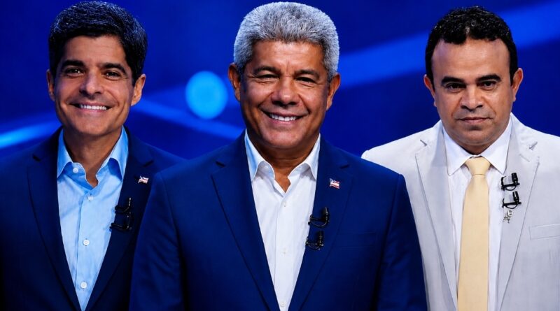 Primeiro debate pelo governo da Bahia tem embates entre ACM Neto, Jerônimo e Ronaldo Mansur