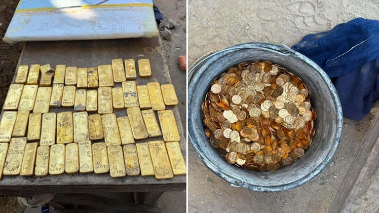 Pedreiros encontram tesouro de R$ 54 milhões escondido em parede de casa
