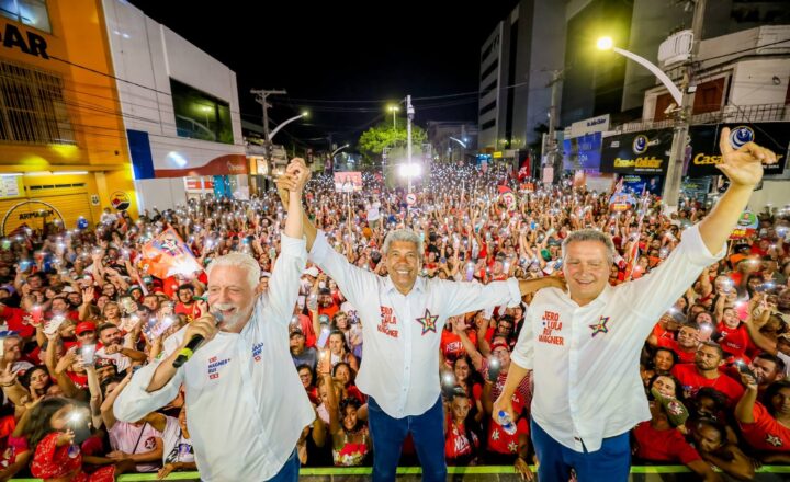 Em Jacobina, Wagner convoca militância a “trabalhar um pouquinho mais e descansar um pouquinho menos” na reta final da campanha