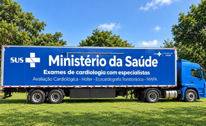 Representante do Ministério da Saúde visita carreta de cardiologia em Feira de Santana (BA)