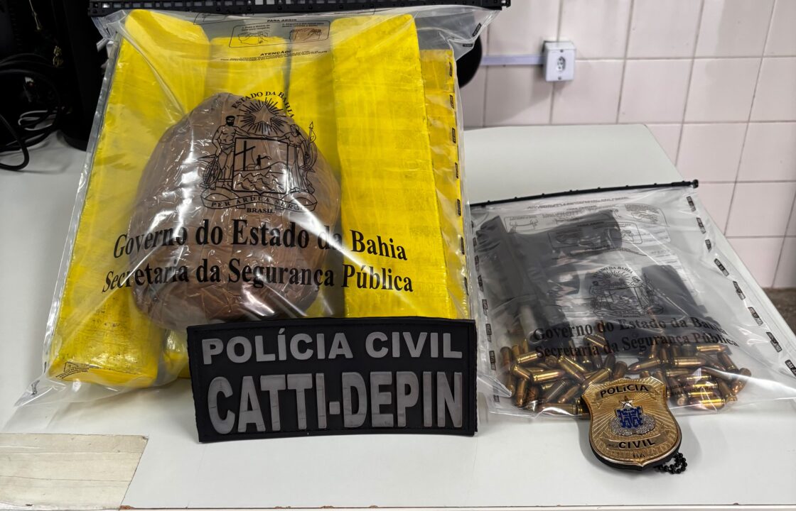 Mala com arma e munições é apreendida em ônibus em Euclides da Cunha