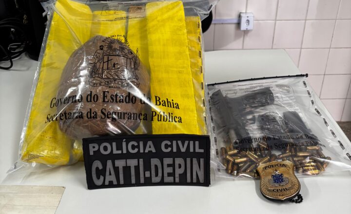 Mala com arma e munições é apreendida em ônibus em Euclides da Cunha