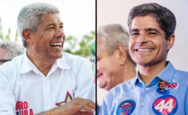 Quaest: Jerônimo tem 52% e ACM Neto, 48% dos votos válidos na Bahia